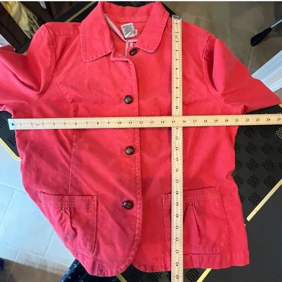 VTG LLBean Corduroy 14P Pants Suit Set 20P Jacket Pink Womens Embroidered Cuffs